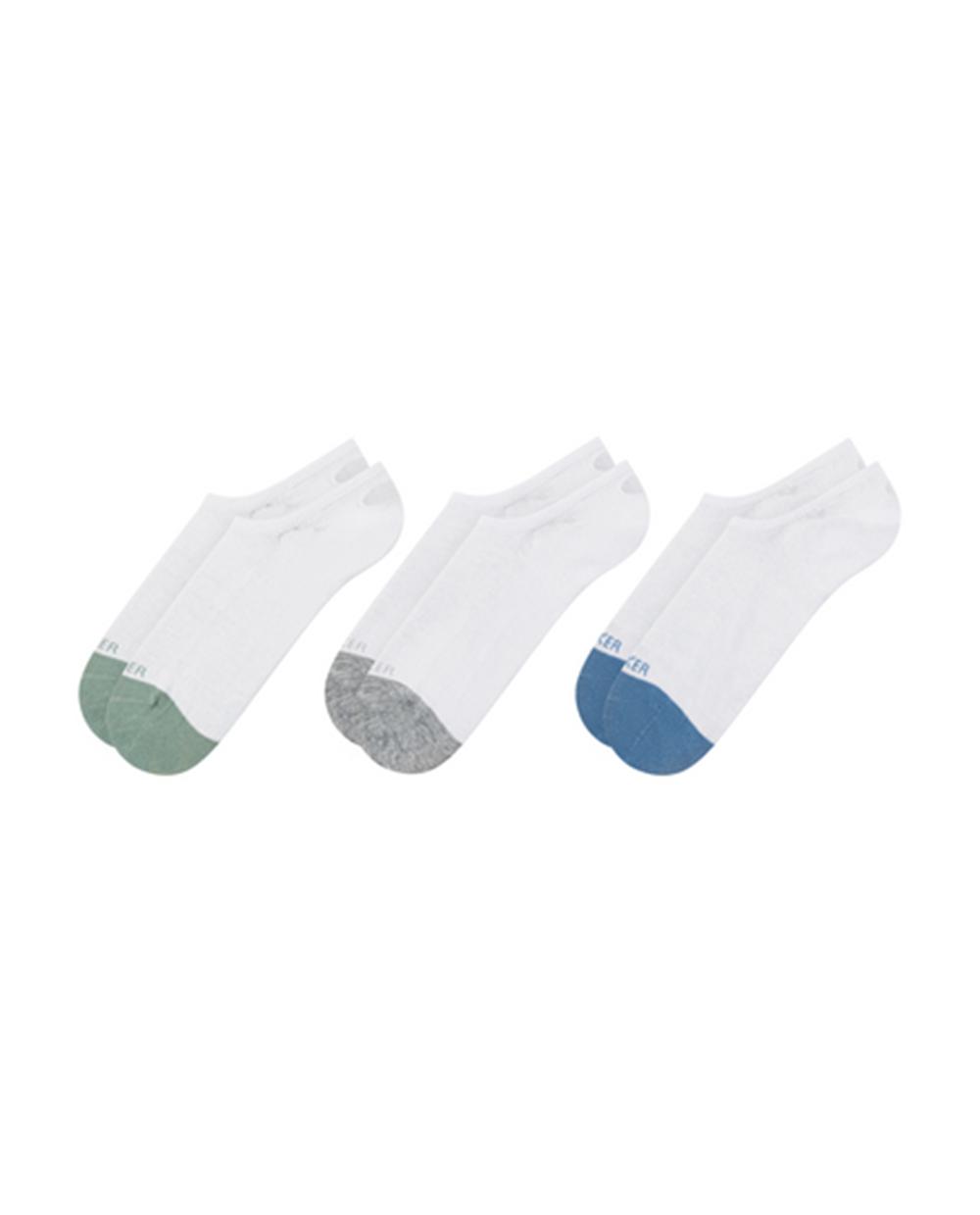 Ted Baker 3 Pack Branded Liner Trainer Men Socks White | UAE  27084-PBON