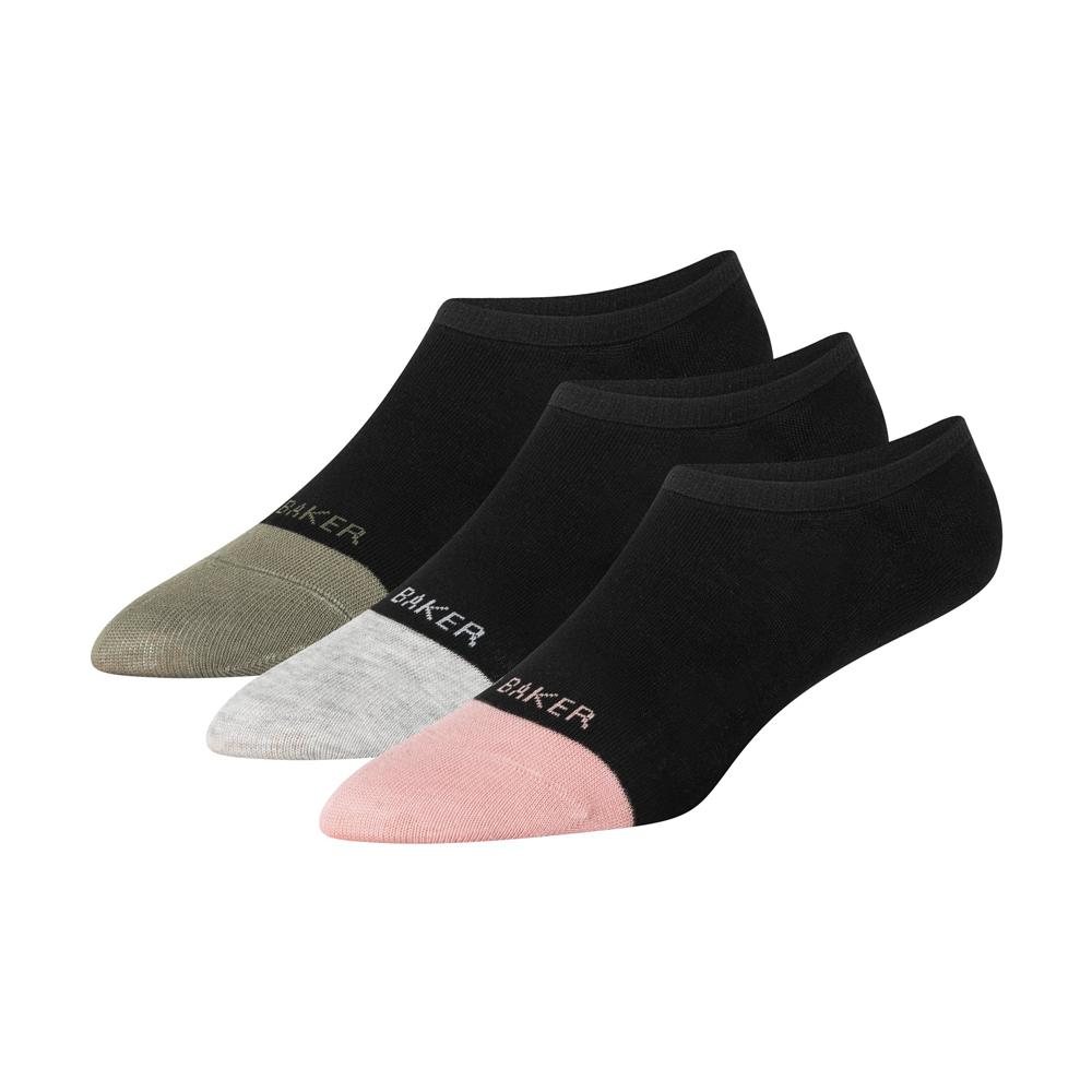 Ted Baker 3 Pack Contrast Toe Liner Trainer Women Socks Black | UAE  96817-KCLF