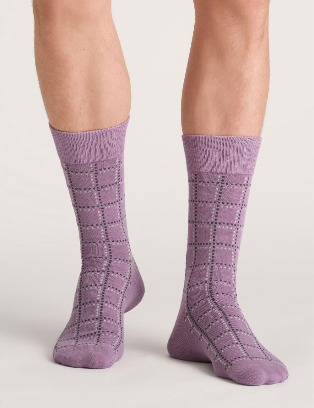 Ted Baker 3 Pack Geometric Check Crew Men Socks Dark Green | UAE  84295-OBLV