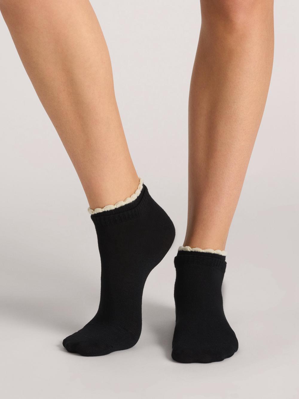 Ted Baker 3 Pack Scalloped Low Cut Ankle Women Socks Black | UAE  40716-PLQH