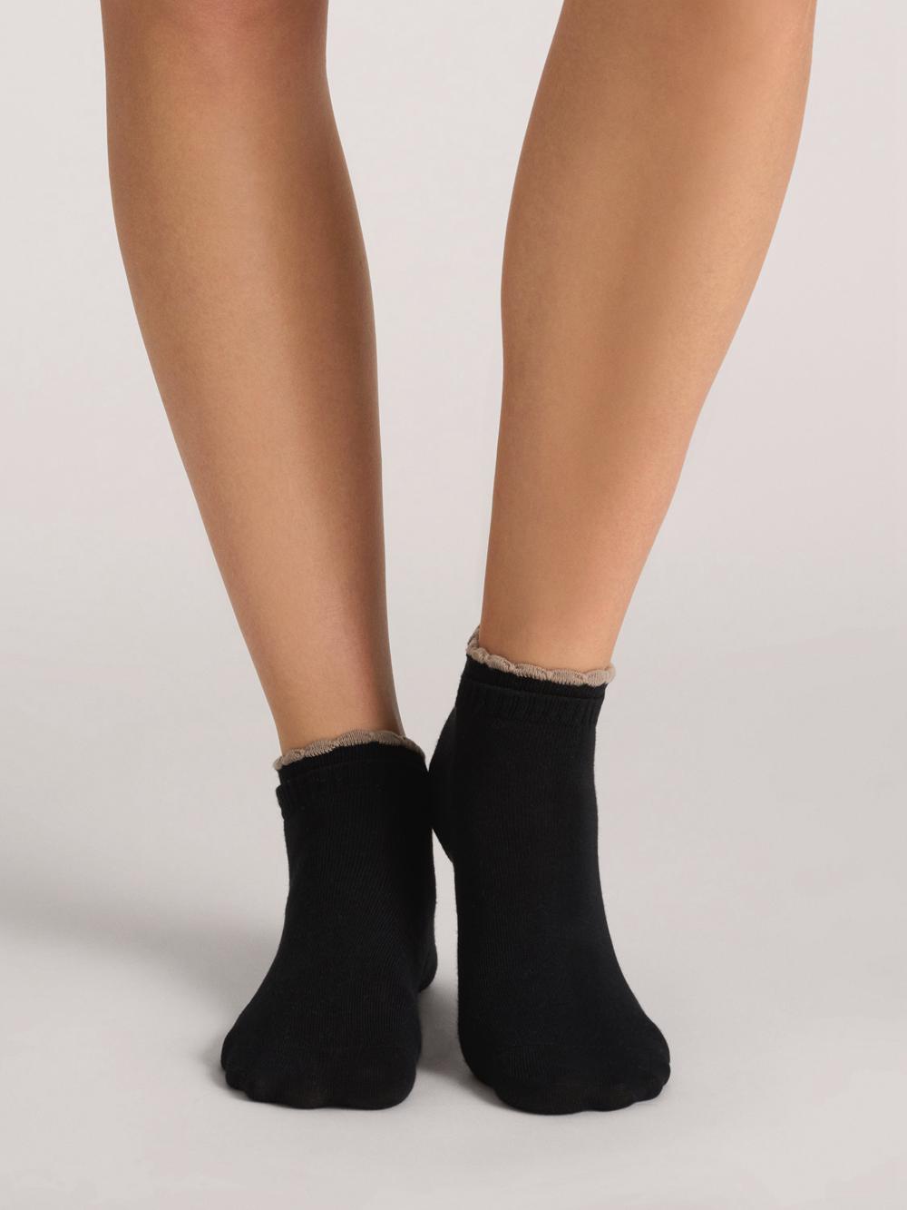 Ted Baker 3 Pack Scalloped Low Cut Ankle Women Socks Black | UAE  40716-PLQH