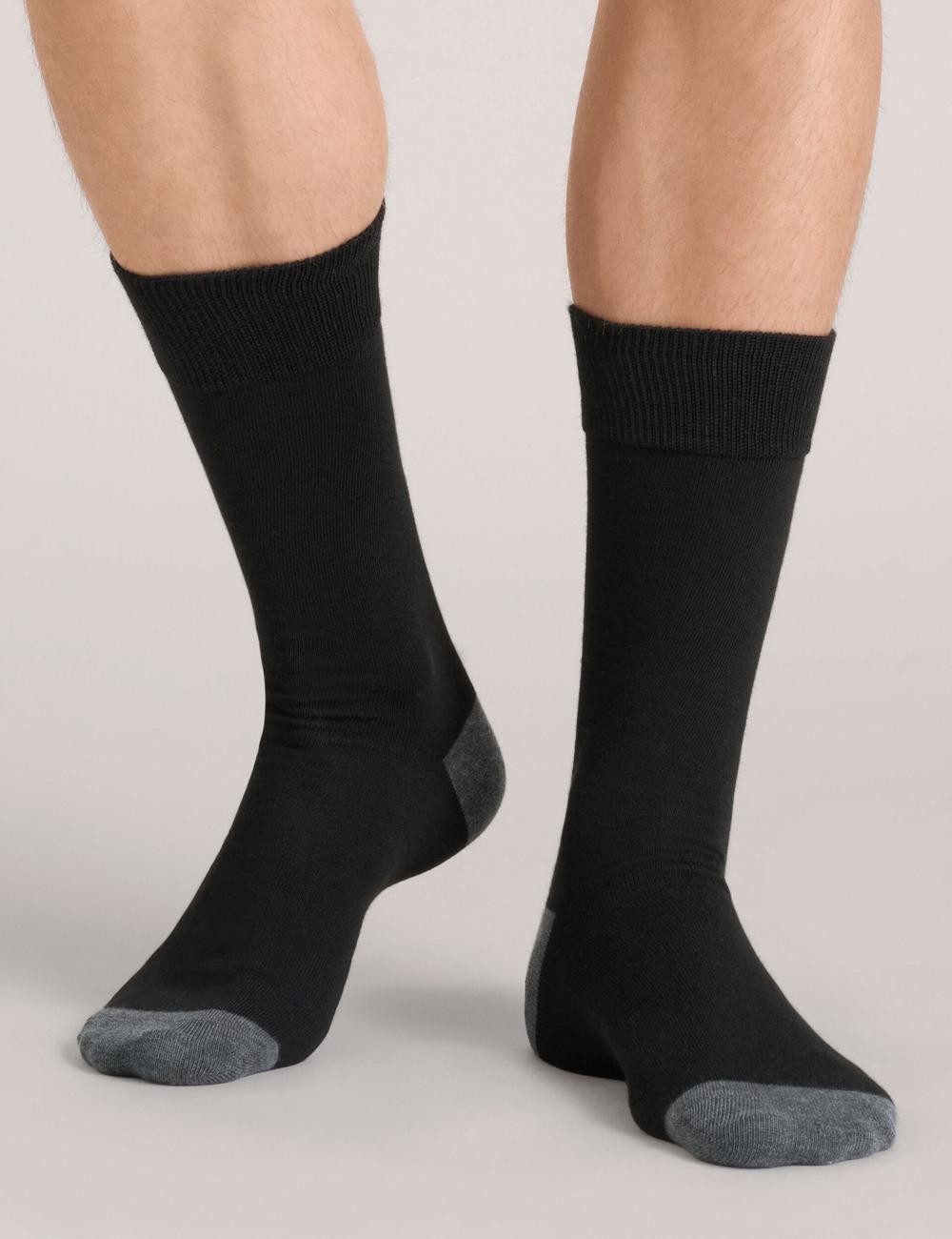 Ted Baker 6 Pack Contrast Heel Toe Crew Men Socks Black | UAE  76508-WKQD