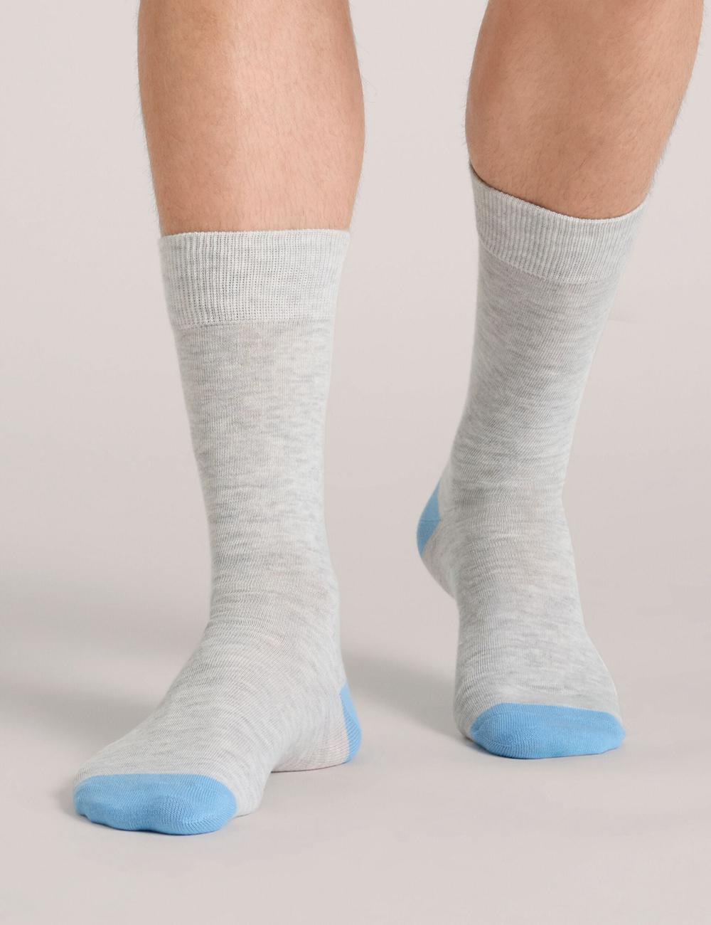 Ted Baker 6 Pack Contrast Heel Toe Crew Men Socks Black | UAE  76508-WKQD