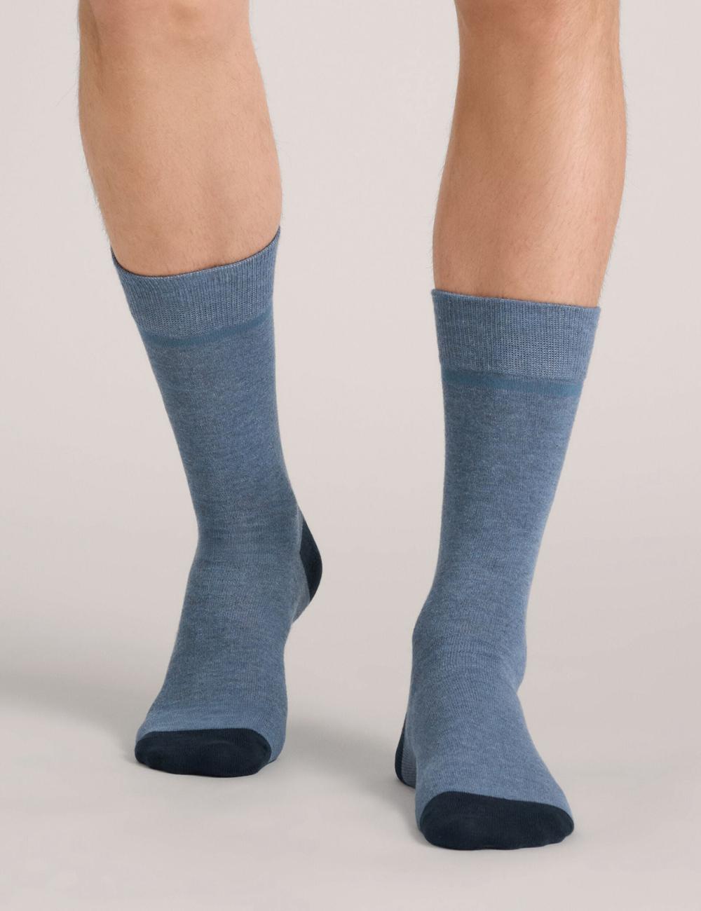 Ted Baker 6 Pack Cotton Rich Mixed Crew Men Socks Blue | UAE  06259-FCIW