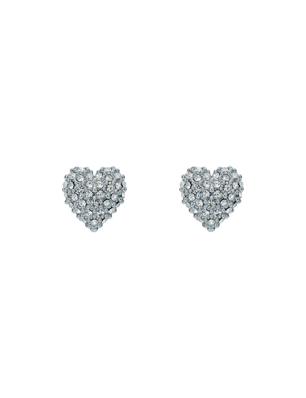 Ted Baker ADORAA - Crystal Heart Stud Women Earrings Silver | UAE  92601-LYAB