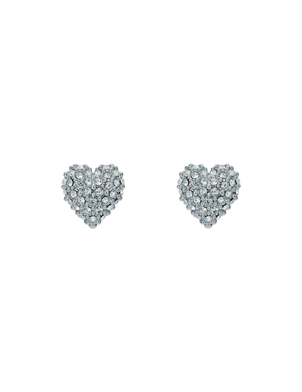 Ted Baker ADORAA - Crystal Heart Stud Women Earrings Silver | UAE  92601-LYAB