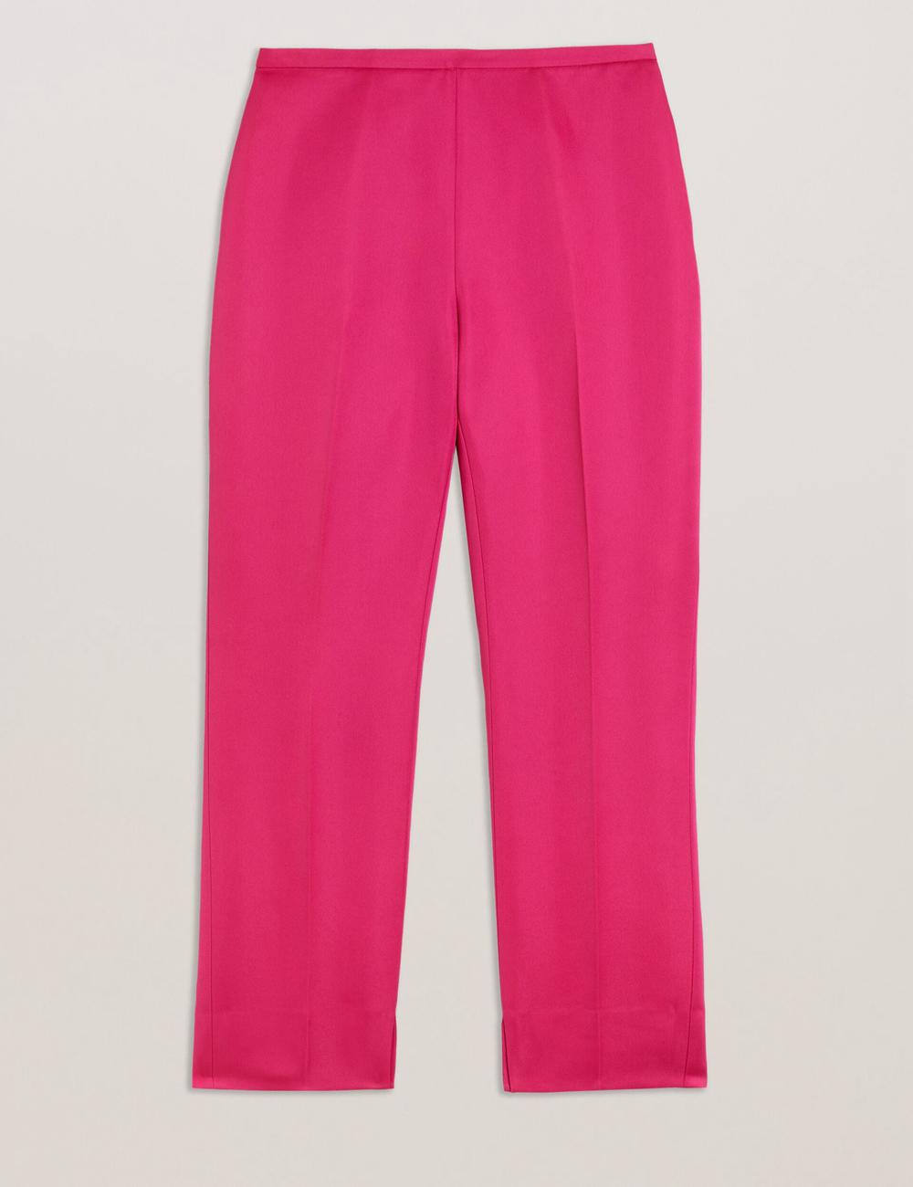 Ted Baker AKENIT - Satin Tailored Slim Leg Women Trousers Fuchsia | UAE  81536-SQRK