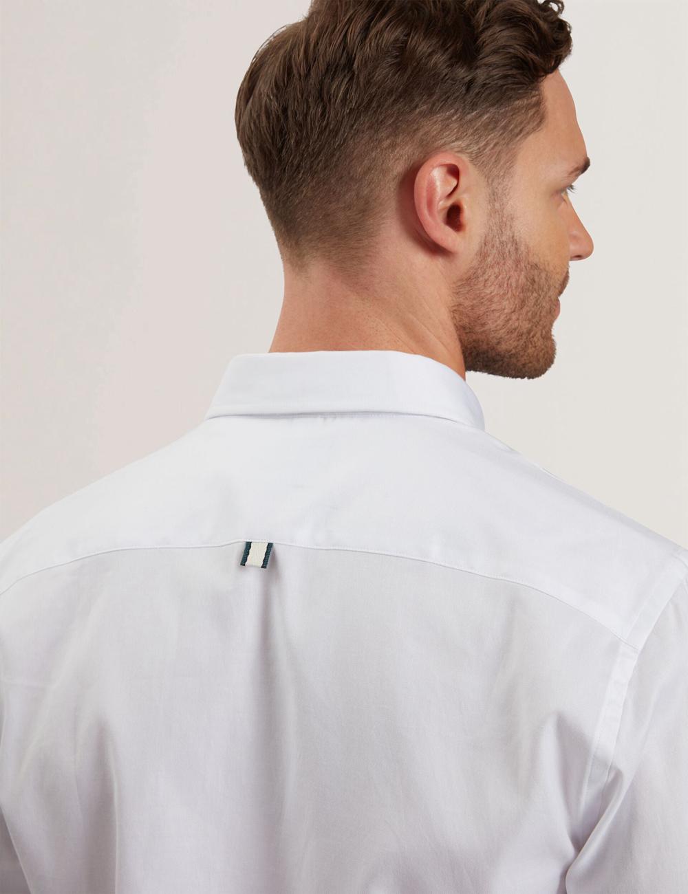 Ted Baker ALLARDO - Regular Fit Cotton Oxford Men Casual Shirts White | UAE  60598-WVAC