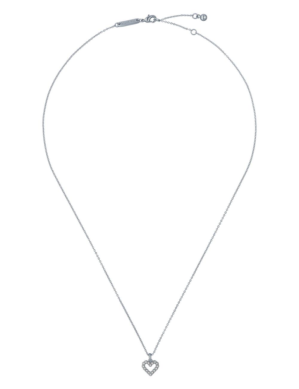 Ted Baker AMORE - Crystal Open Heart Pendant Women Necklaces Silver | UAE  45023-UCZL