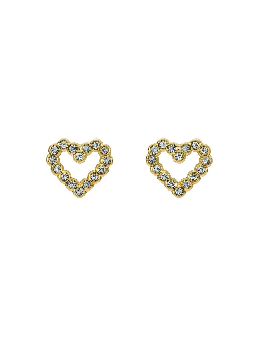 Ted Baker AMORINA -Crystal Open Heart Stud Women Earrings Gold | UAE  17059-YWIJ