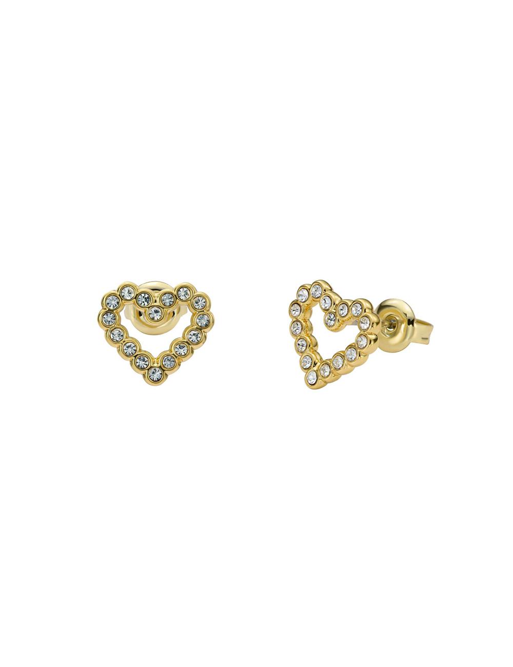 Ted Baker AMORINA -Crystal Open Heart Stud Women Earrings Gold | UAE  17059-YWIJ