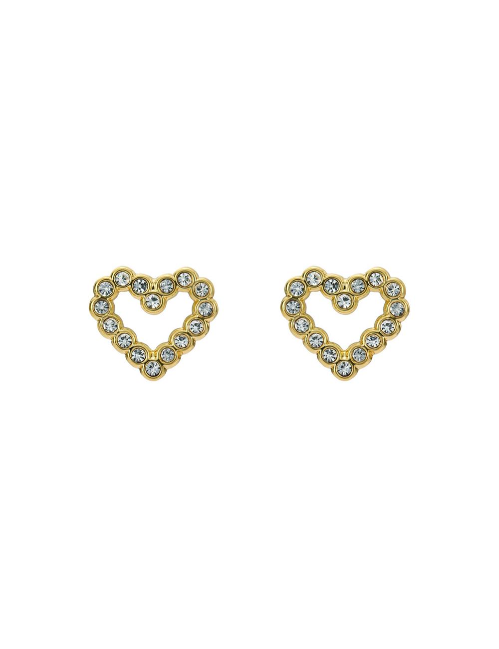 Ted Baker AMORINA -Crystal Open Heart Stud Women Earrings Gold | UAE  17059-YWIJ