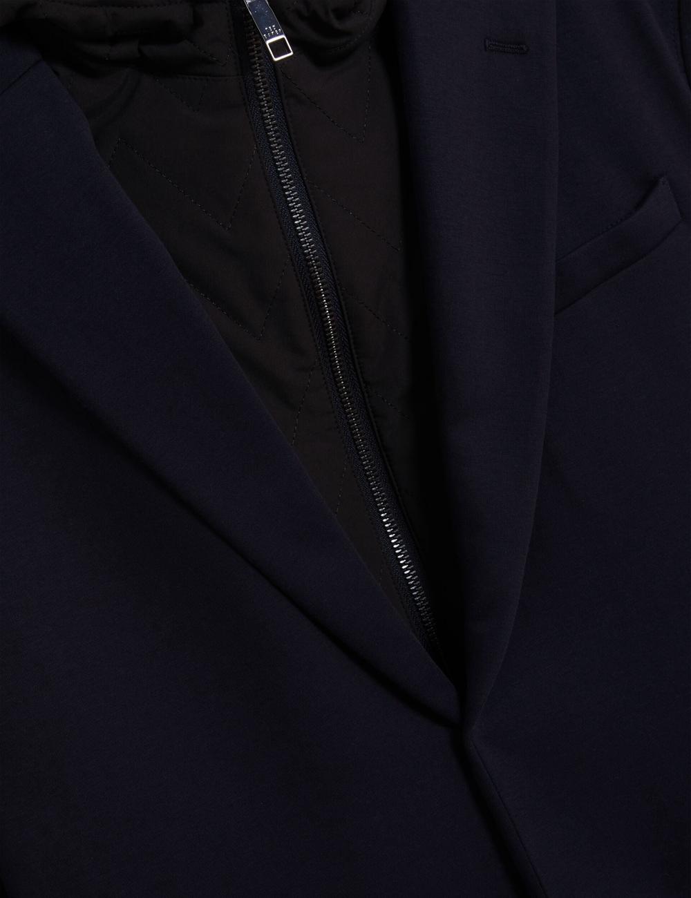 Ted Baker ASHB - Jersey Blazer With Zip-Up Hooded Liner Men Blazers Navy | UAE  97528-WOTF
