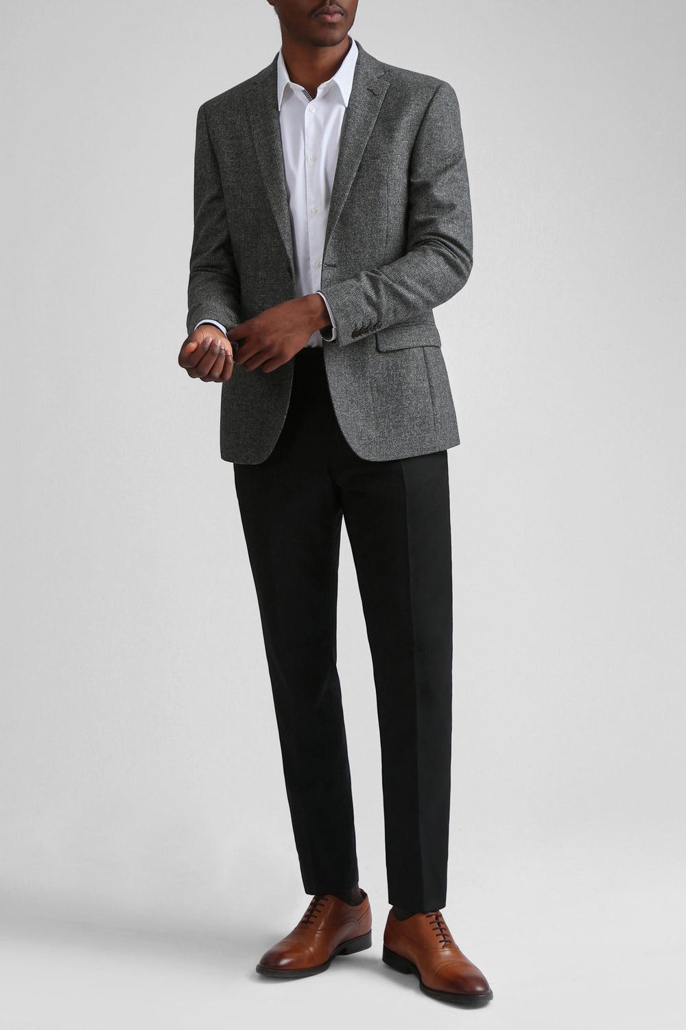 Ted Baker ASOJS - Puppytooth Check Slim Fit Men Blazers Charcoal | UAE  28976-GMWF