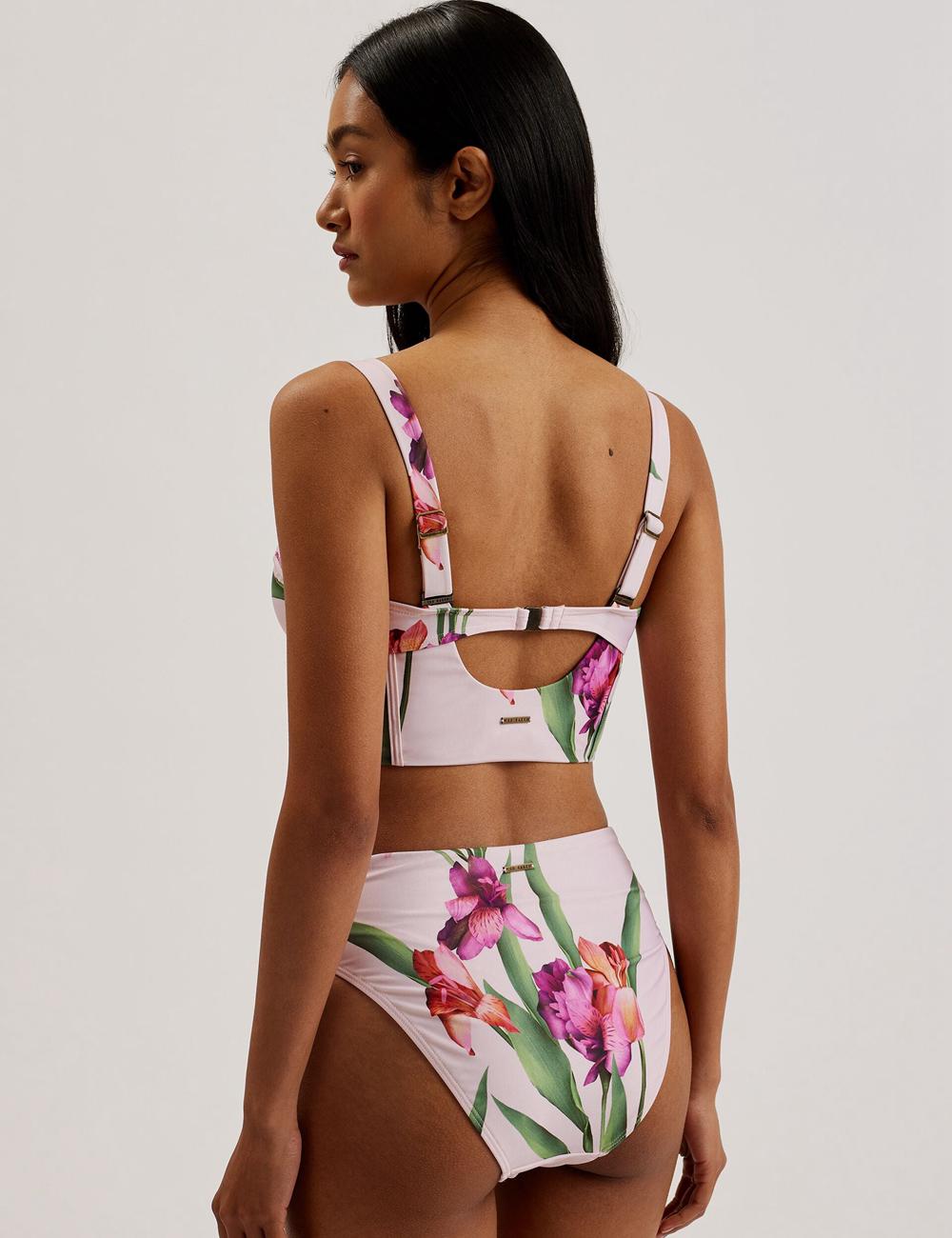 Ted Baker AVELEA - Floral Print High Waisted Women Bikini Bottoms Pink | UAE  54369-ZKPV