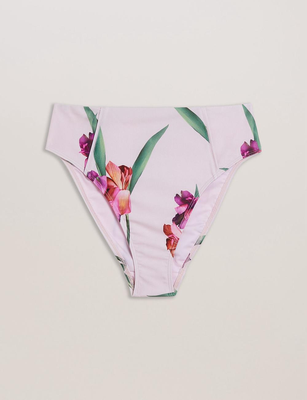 Ted Baker AVELEA - Floral Print High Waisted Women Bikini Bottoms Pink | UAE  54369-ZKPV