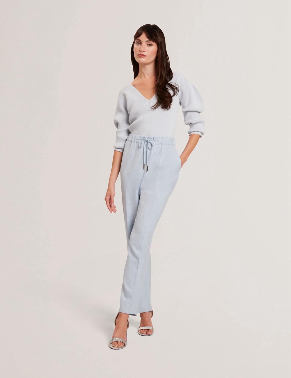 Ted Baker BALLIA - Elasticated Waist Tailored Tapered Women Trousers Blue | UAE  57014-BVOK