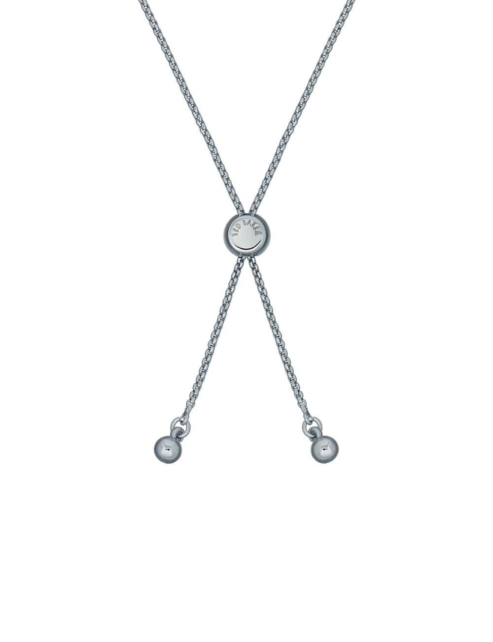 Ted Baker BARSET - Crystal Bow Adjustable Women Bracelets Silver | UAE  25109-NMES