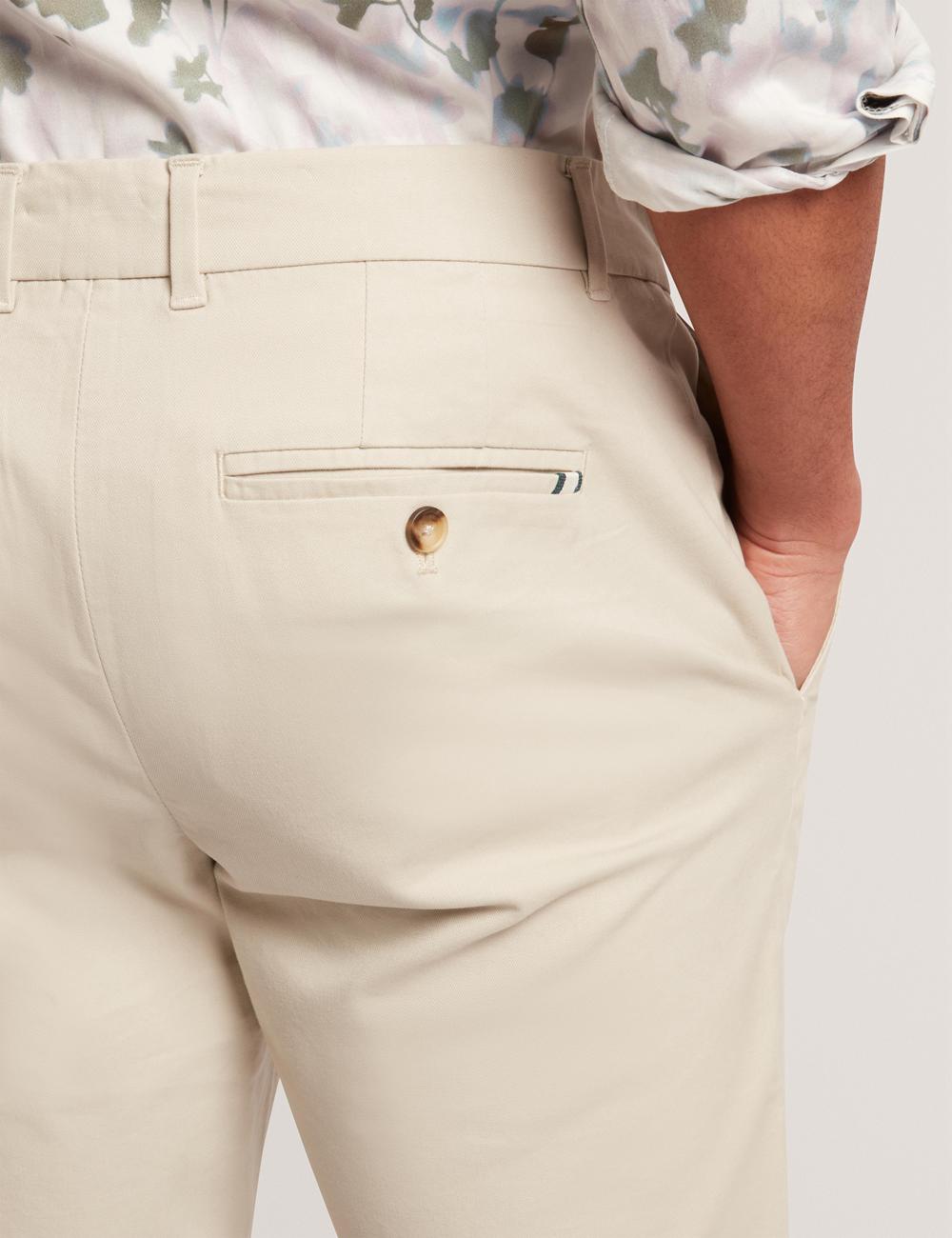 Ted Baker BATFORD - Slim Fit Cotton Blend Chinos Men Trousers Tan | UAE  91024-QIBW