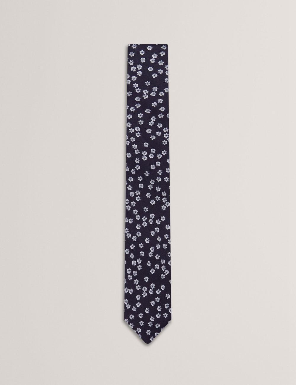 Ted Baker BENTLYY - Ditsy Floral Print Silk Men Ties Navy | UAE  72051-TJPY