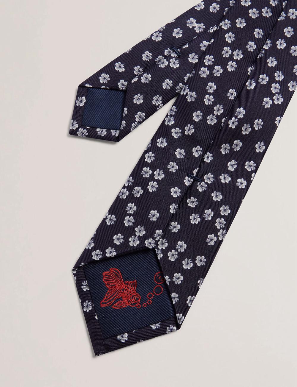 Ted Baker BENTLYY - Ditsy Floral Print Silk Men Ties Navy | UAE  72051-TJPY