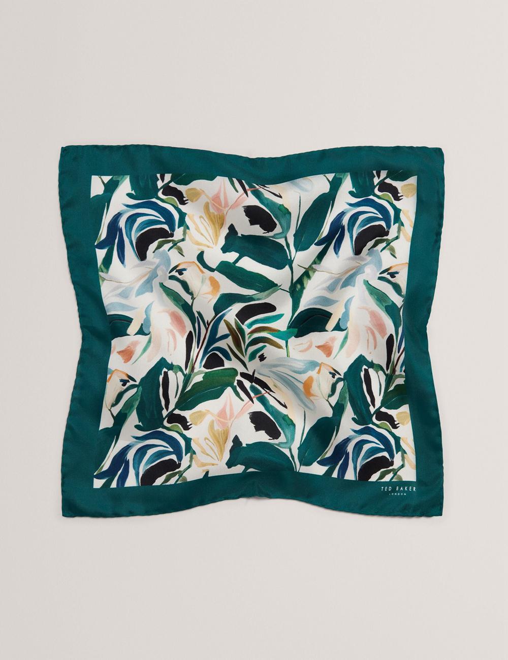 Ted Baker BOYTONP - Botanical Floral Silk Pocket Men Pocket Squares Ecru | UAE  39247-NHXS