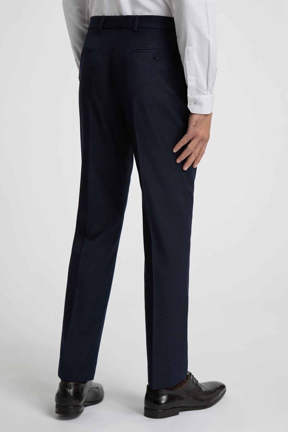 Ted Baker CANISTS - Grid Check Regular Fit Suit Men Trousers Navy | UAE  51364-OPHX