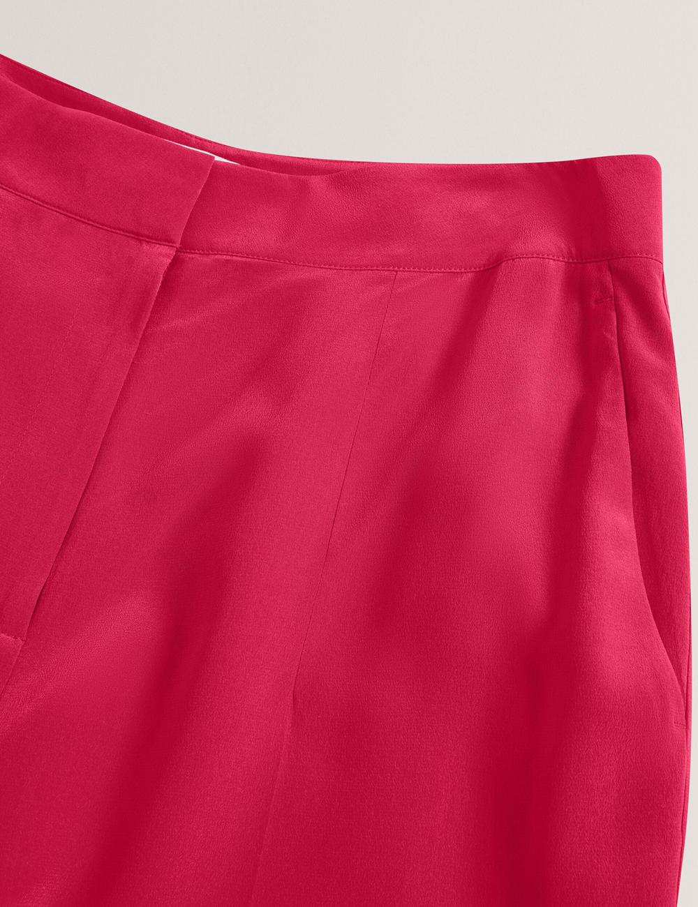 Ted Baker CARLOET - Silk Wide Leg Tailored Women Trousers Fuchsia | UAE  29608-JAHB