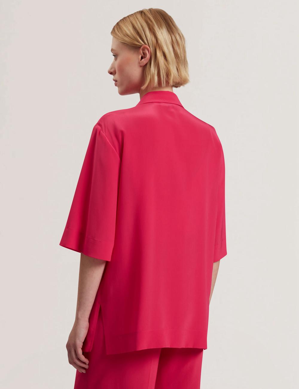 Ted Baker CARLOE - Silk Short Sleeve Women Blazers Fuchsia | UAE  09417-GQWZ