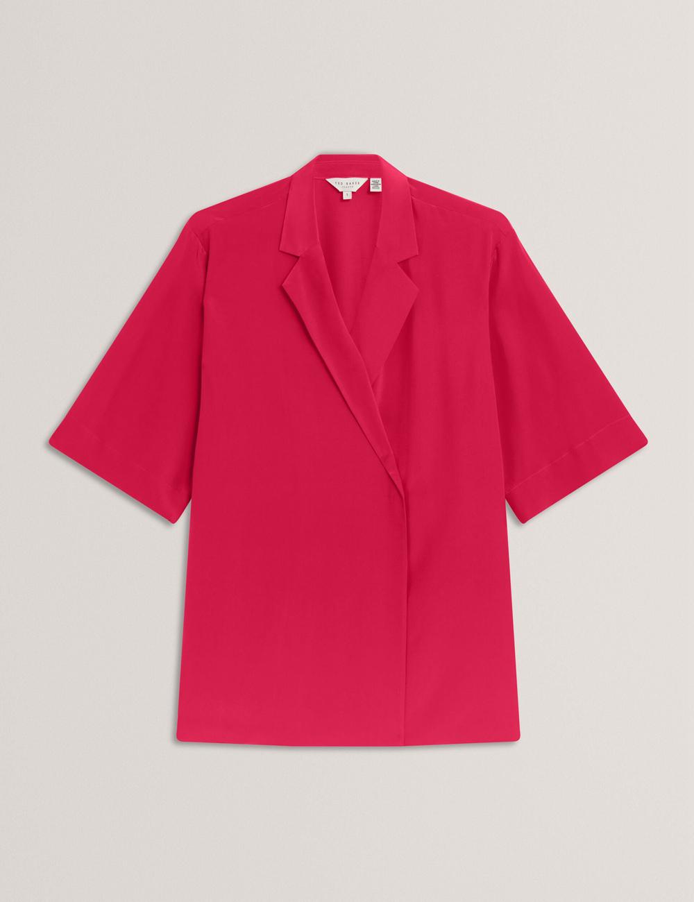 Ted Baker CARLOE - Silk Short Sleeve Women Blazers Fuchsia | UAE  09417-GQWZ