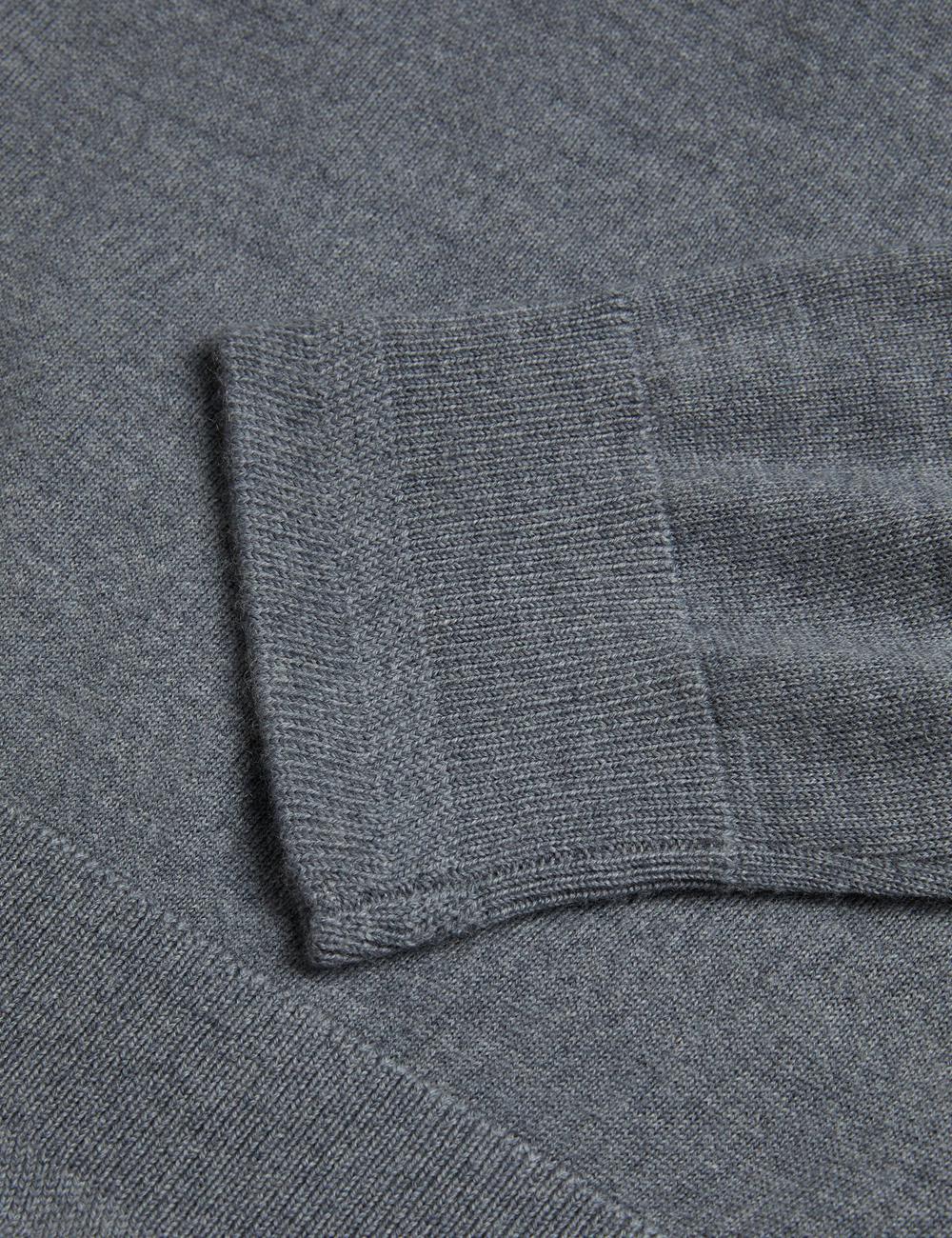 Ted Baker CARNBY - Pure Wool Crew Neck Men Jumpers Charcoal | UAE  68031-ACRV