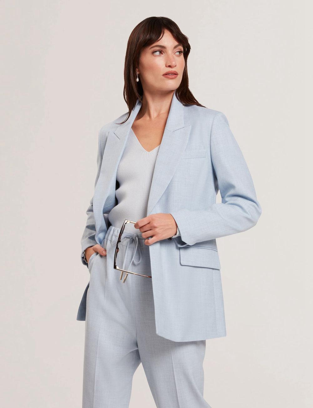 Ted Baker CARNI - Relaxed Tailored Single Breasted Women Blazers Blue | UAE  29451-HLSY