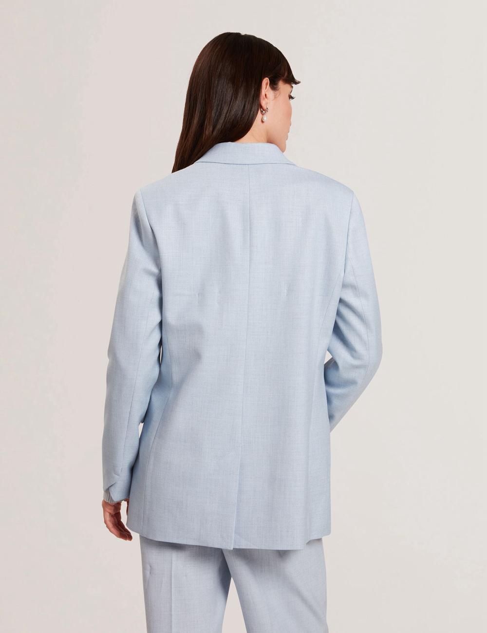 Ted Baker CARNI - Relaxed Tailored Single Breasted Women Blazers Blue | UAE  29451-HLSY