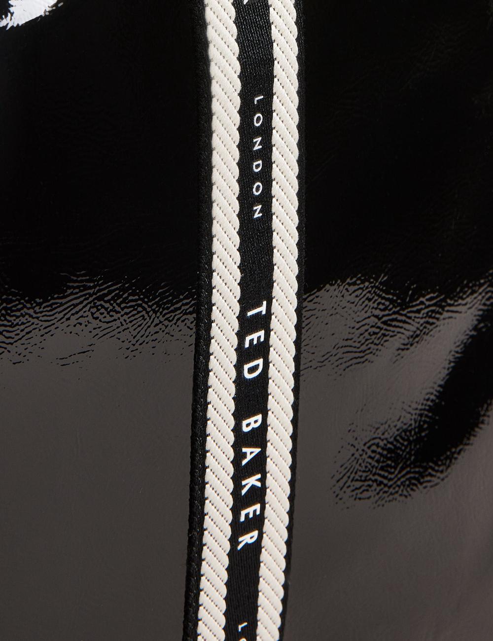 Ted Baker CELINIE - Branded Webbing Faux Leather Women Tote Bags Black | UAE  45279-HTLV