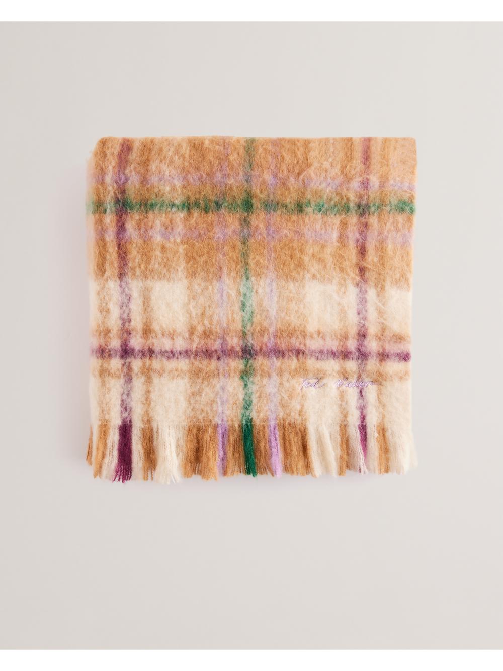 Ted Baker CHELLIS - Checked Fringed Edge Woven Women Scarves Multicol | UAE  29034-YWQR