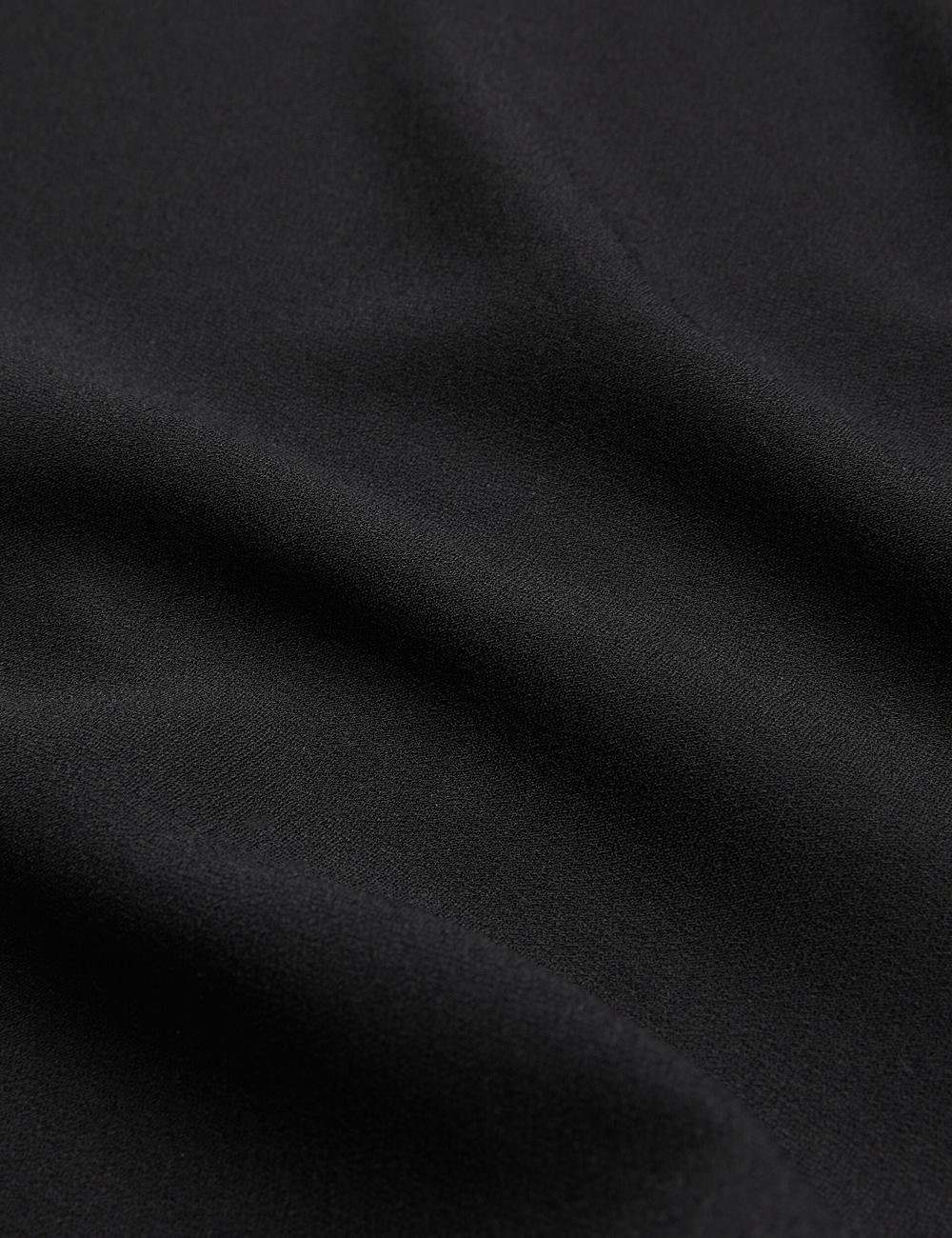 Ted Baker CHERIKA - Batwing Short Sleeve Satin Women Blouses Black | UAE  72861-BTKI