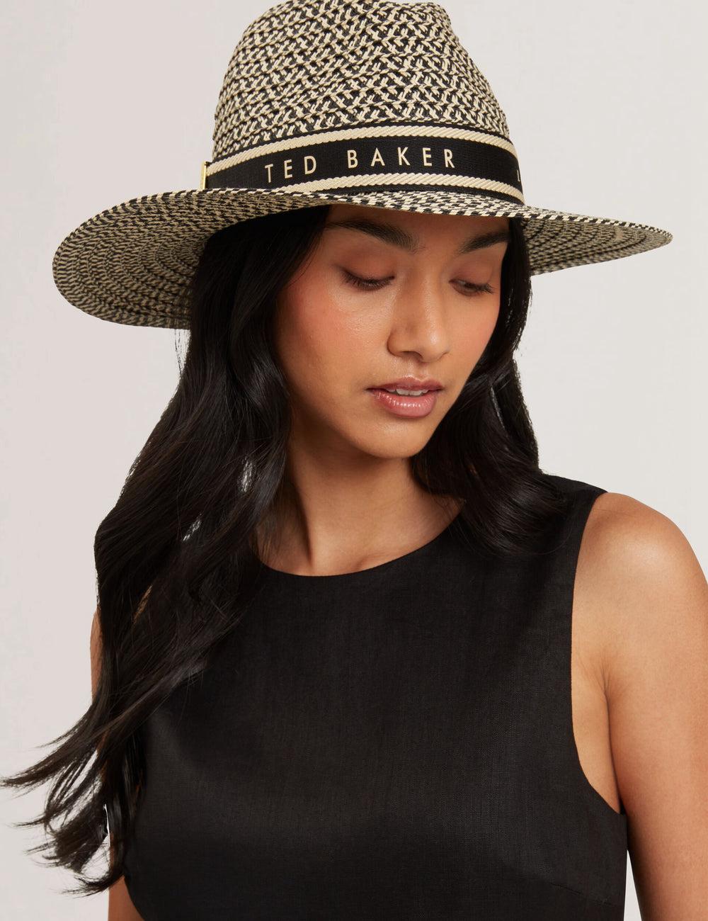 Ted Baker CLARIES - Mixed Weave Straw Women Fedora Hats Natural | UAE  12743-GCLV