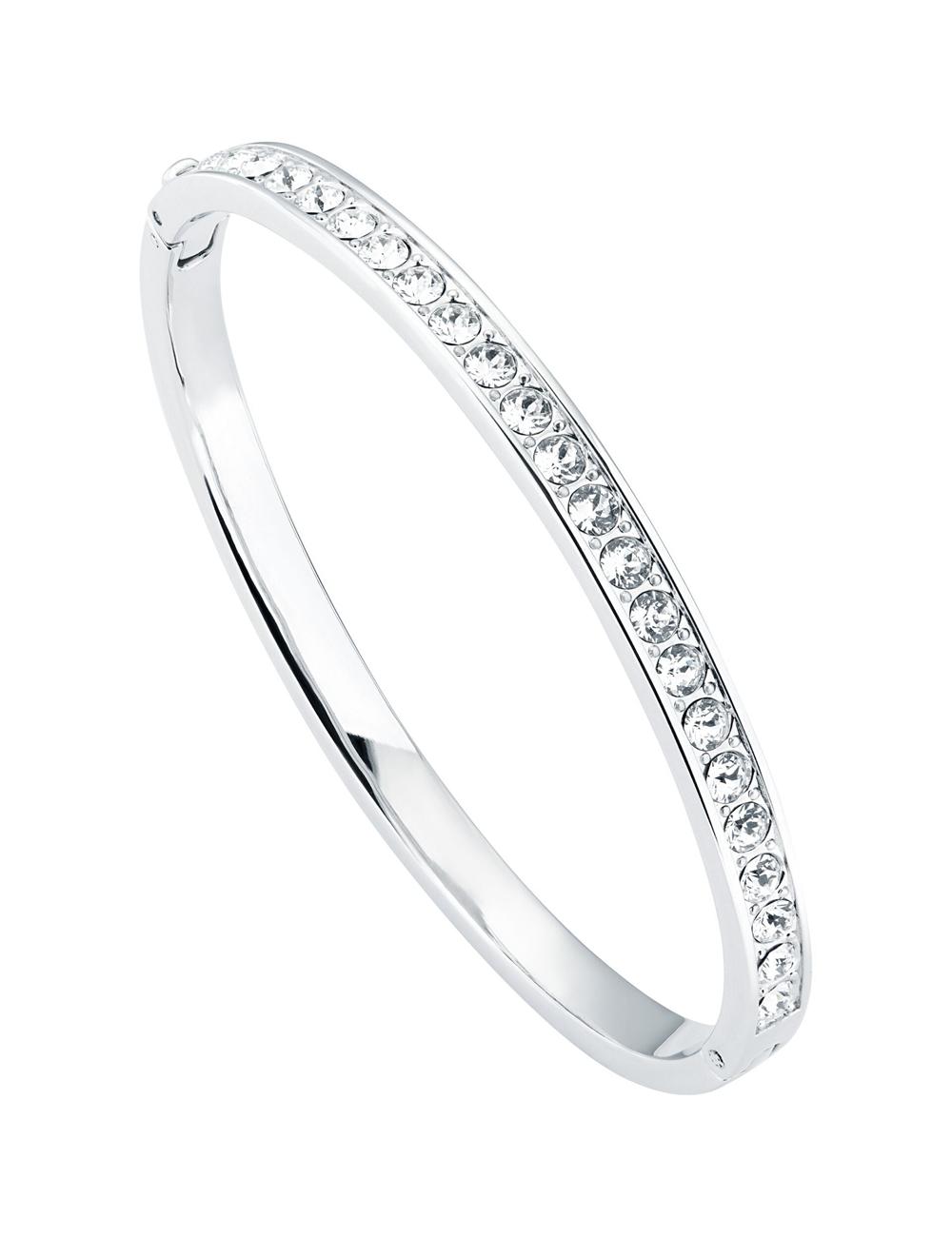 Ted Baker CLEMARA - Crystal Hinge Bangle Women Bracelets Silver | UAE  50187-KASO
