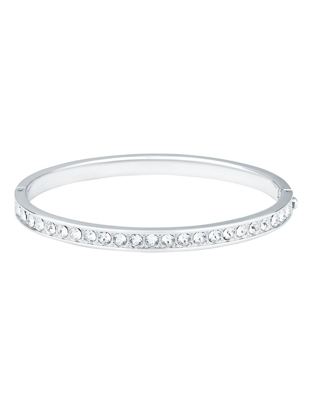 Ted Baker CLEMARA - Crystal Hinge Bangle Women Bracelets Silver | UAE  50187-KASO