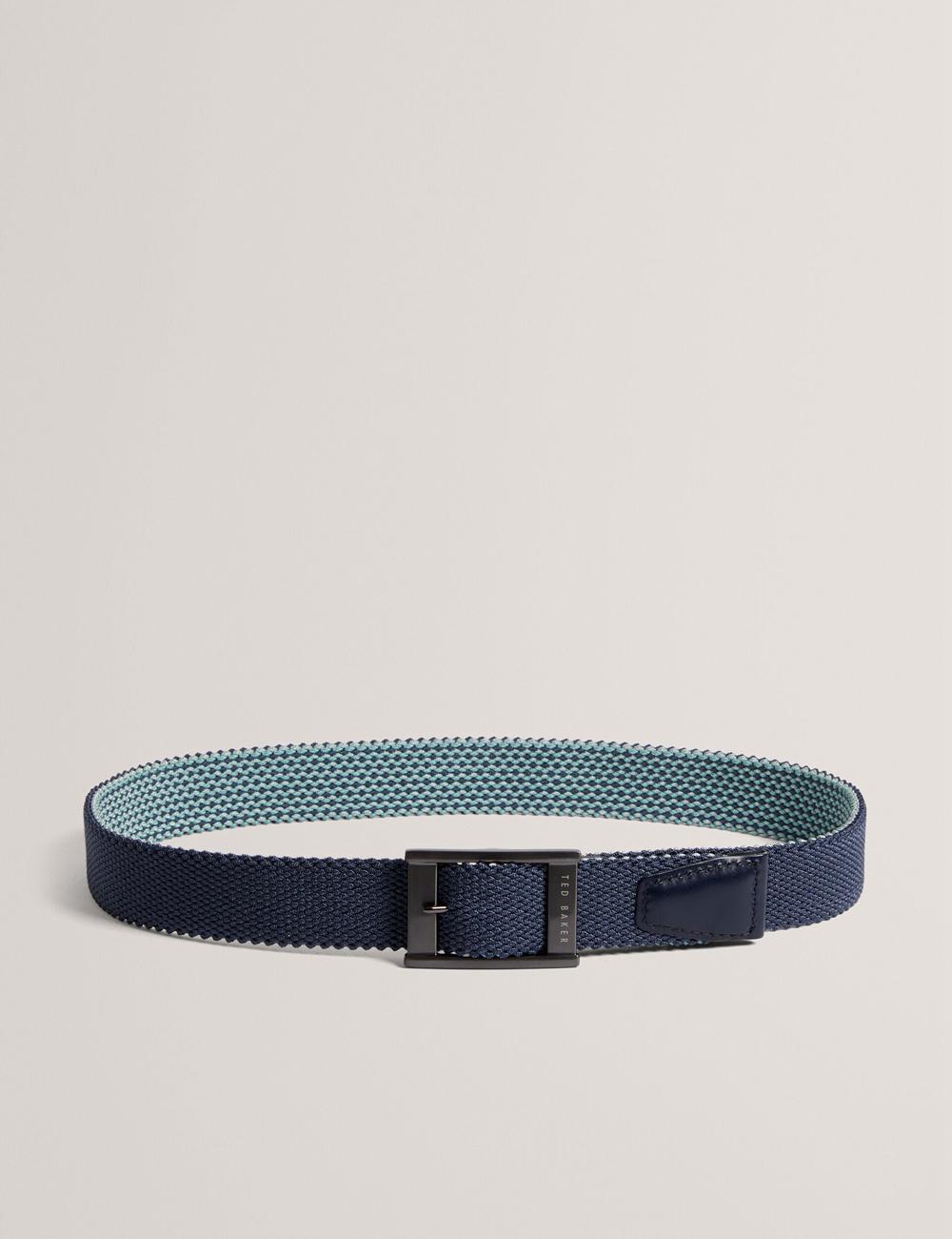 Ted Baker COLUMMM - Reversible Woven Elasticated Men Belts Navy | UAE  50138-ARTK