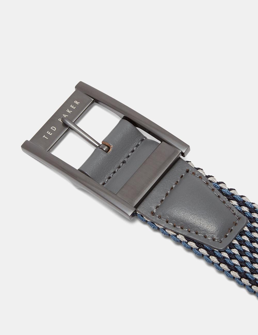 Ted Baker COLUMM - Reversible Woven Stretch Elasticated Men Belts Navy | UAE  93705-HUPJ