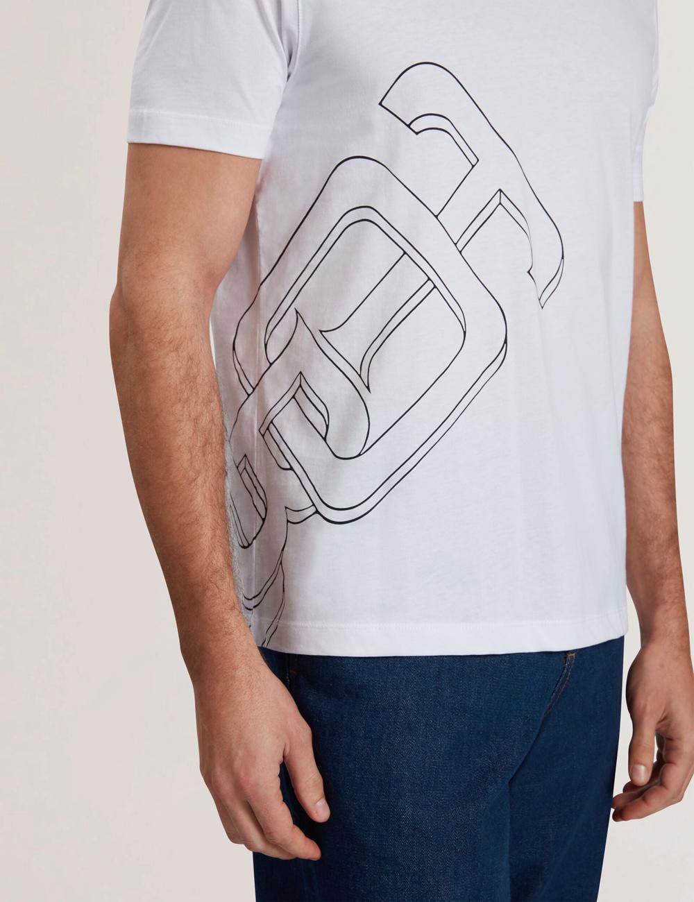 Ted Baker CRAIGEY - Logo Graphic Crew Neck Cotton Men T-Shirts White | UAE  06798-MNKD