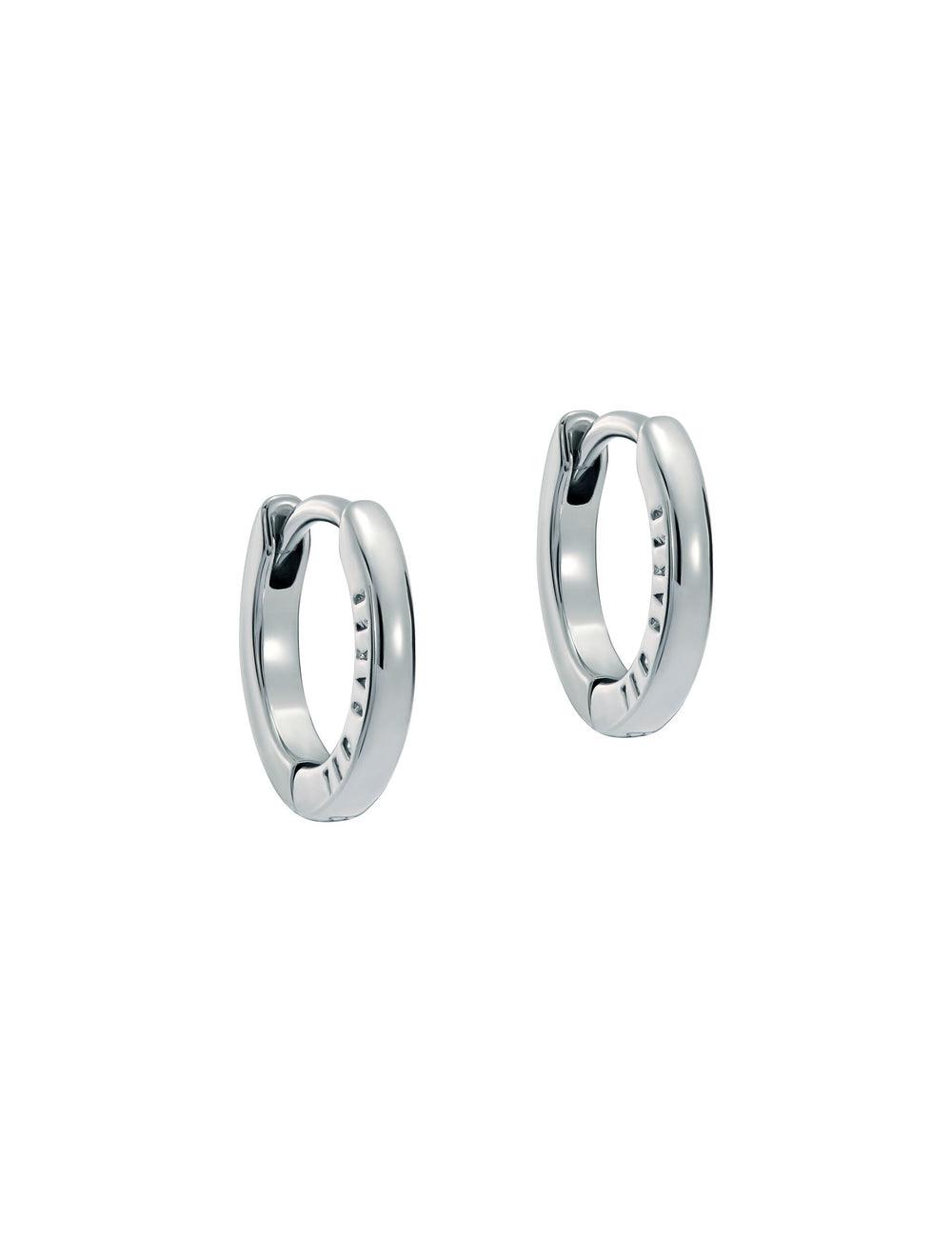 Ted Baker CRISLIE - Engraved Logo Small Hoop Women Earrings Silver | UAE  25063-KYTQ