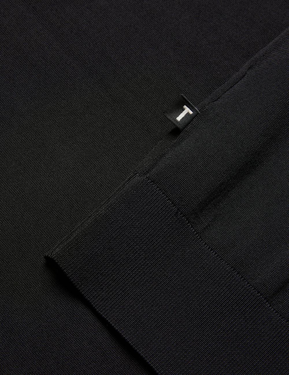 Ted Baker DALDIN - Zip Collar Stretch Knit Men Jumpers Black | UAE  89372-JLCZ
