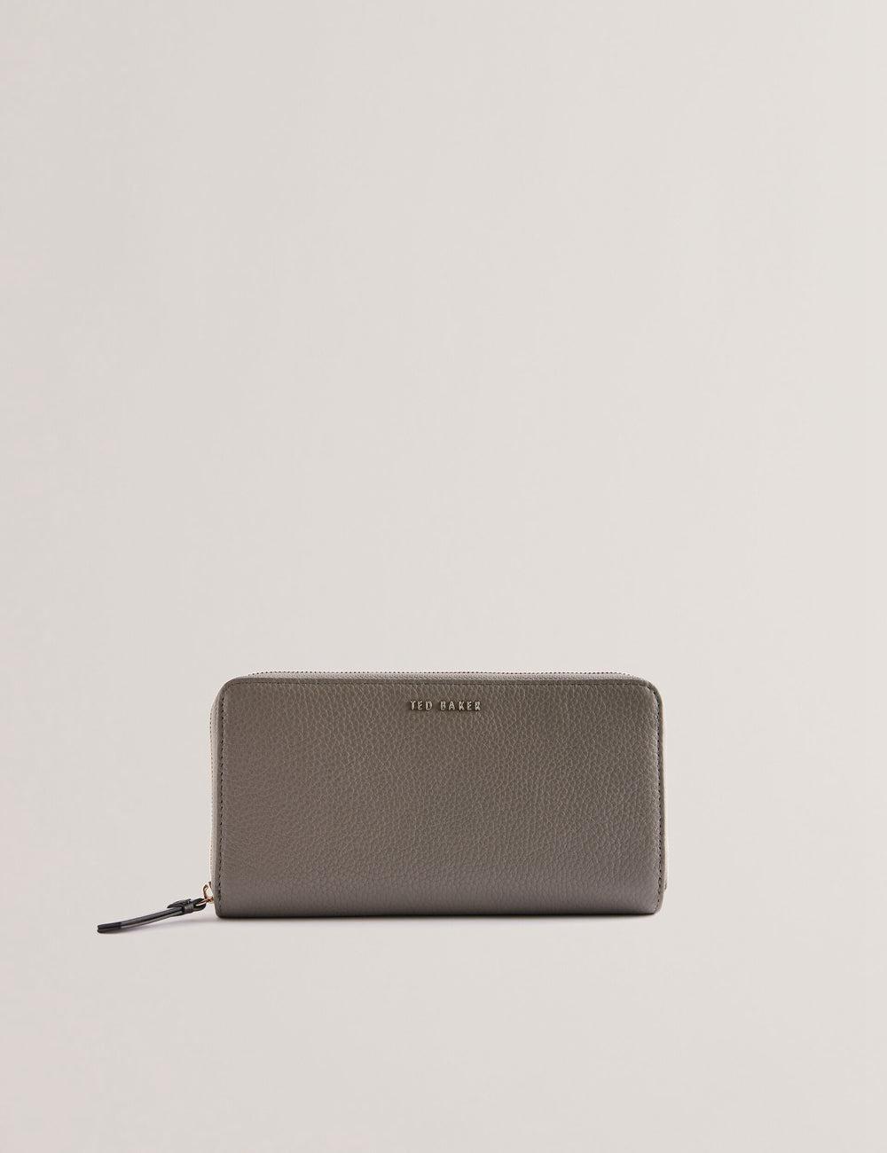 Ted Baker DALIEA - Large Textured Leather Zip Around Women Purses Mid-Grey | UAE  13405-BJNS