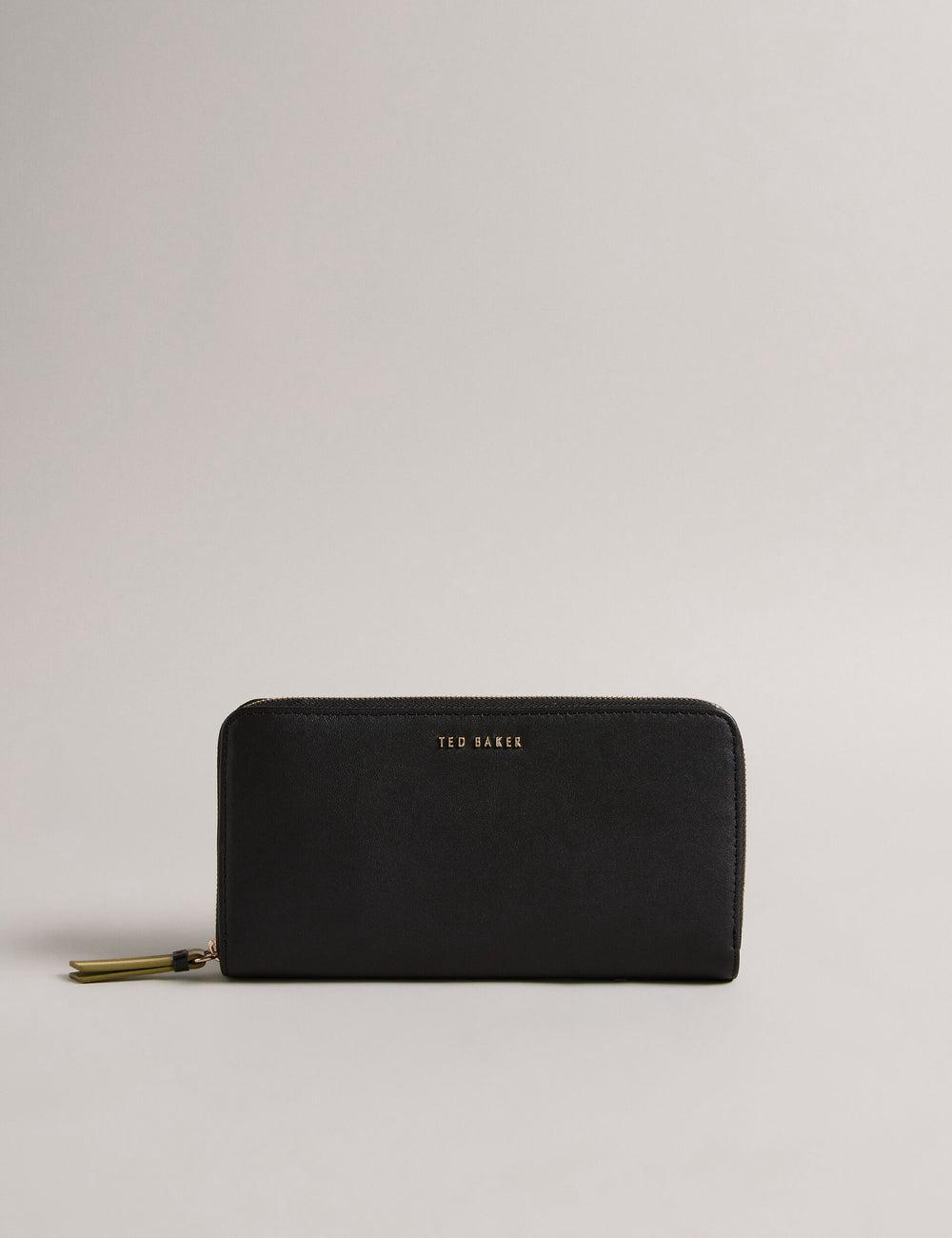 Ted Baker DARCIEA - Smooth Leather Zip Around Large Women Purses Black | UAE  13569-RCYF