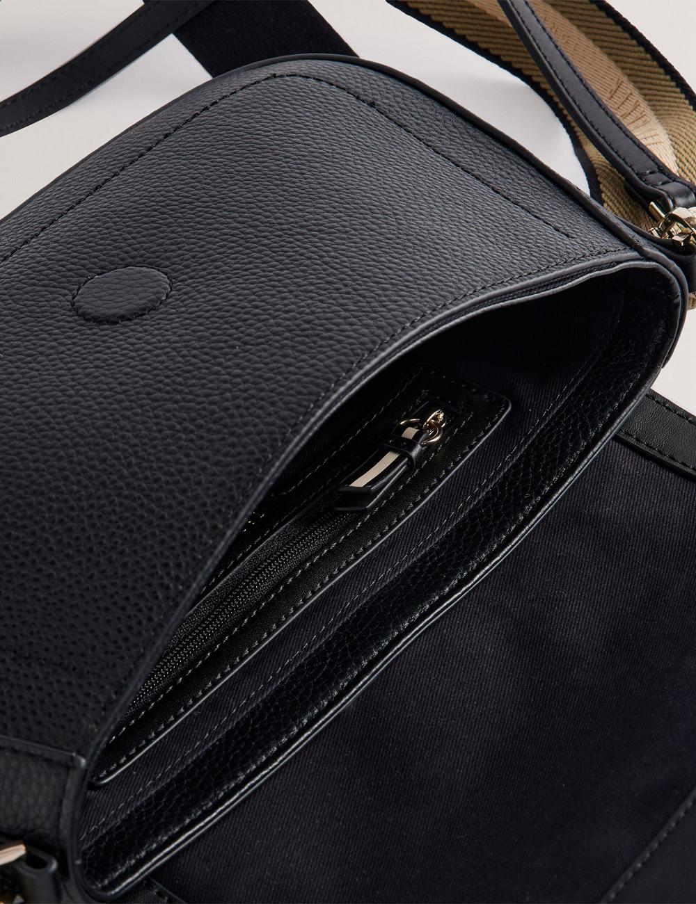 Ted Baker DARILIE - Leather Webbing East West Satchel Women Satchel Bags Black | UAE  63954-PIJL