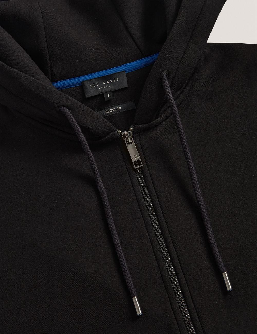 Ted Baker EPIO - Zip Through Neoprene Men Hoodies Black | UAE  31584-PJHC