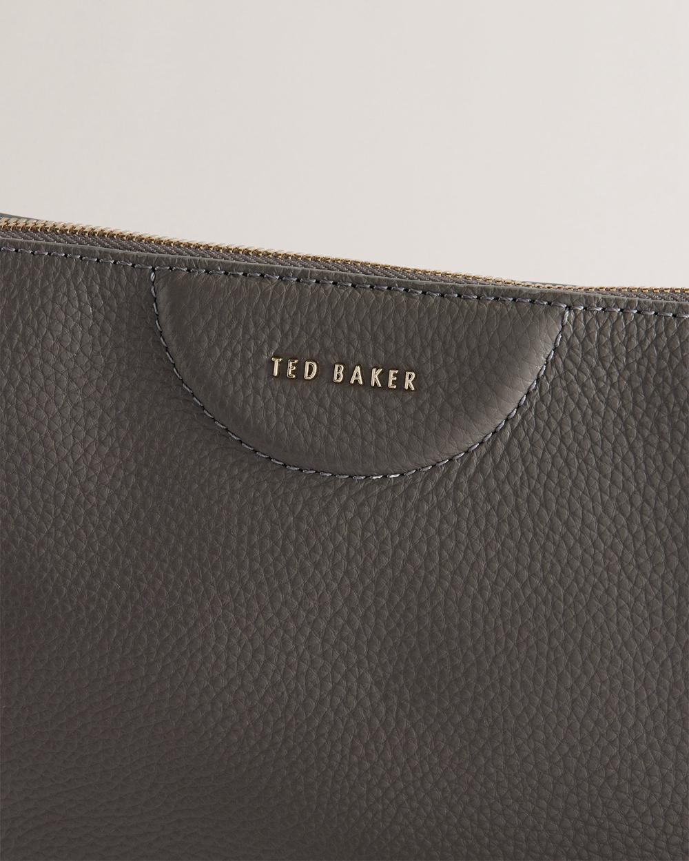 Ted Baker ESILLE - Branded Webbing Crossbody Leather Women Crossbody Bags Mid-Grey | UAE  69741-RZXH