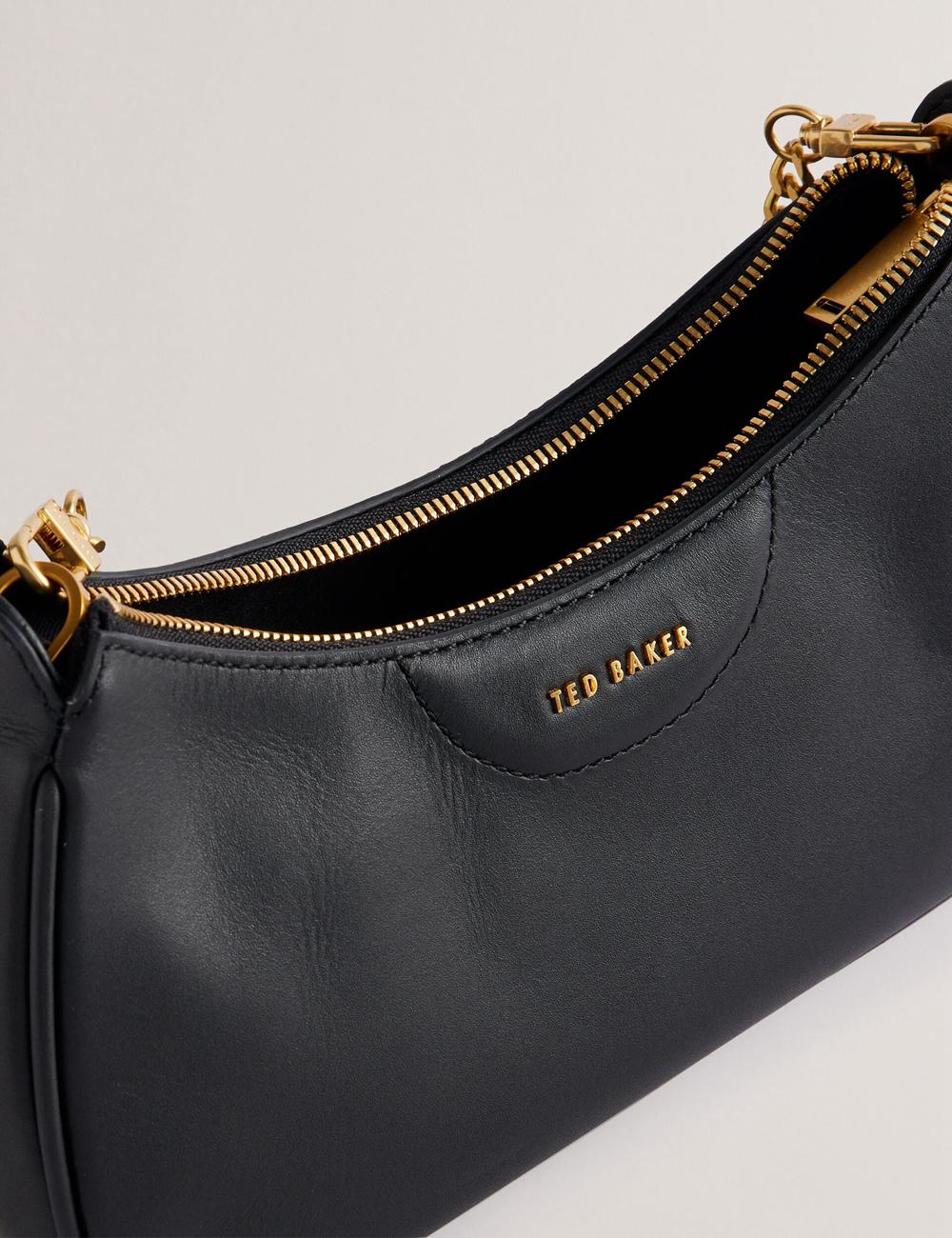 Ted Baker ESSIY - Leatheruette With Webbing Strap Women Shoulder Bags Black | UAE  35281-OHIK